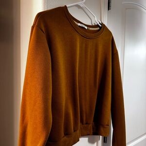 Emerette Mustard Crewneck Sweater